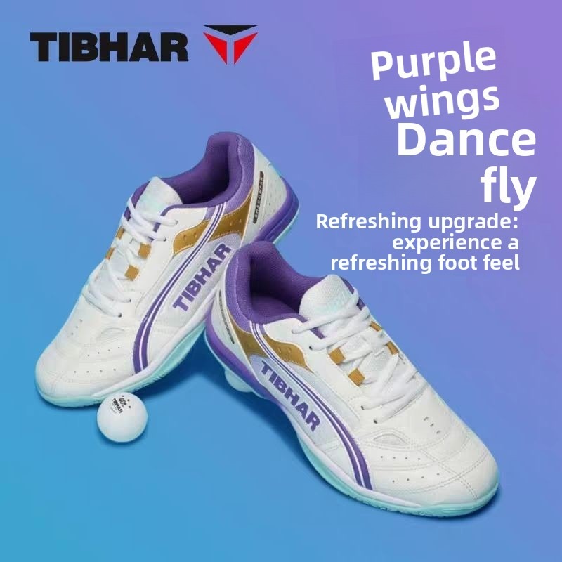 Table Tennis Shoes - รองเท้าเทเบิลเทนนิส TIBHAR สำหรับผู้ชายและผู้หญิง รองเท้าฝึกซ้อมการแข่งขันระดับมืออาชีพ ระบายอากาศได้ดีและไม่ลื่น