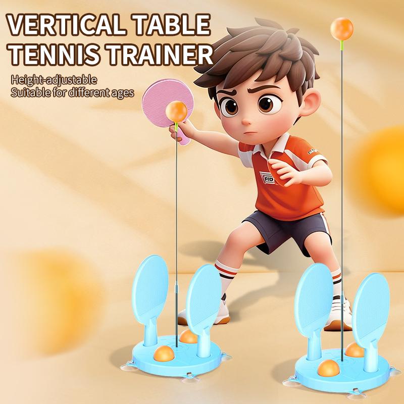 Table Tennis Is Played With A - อุปกรณ์ฝึกซ้อมปิงปองแบบตั้งโต๊ะ เล่นเองได้ ฝึกซ้อมสองคน พกพาสะดวก ของเล่นกีฬาสำหรับเด็ก ของเล่นฝึกสายตา