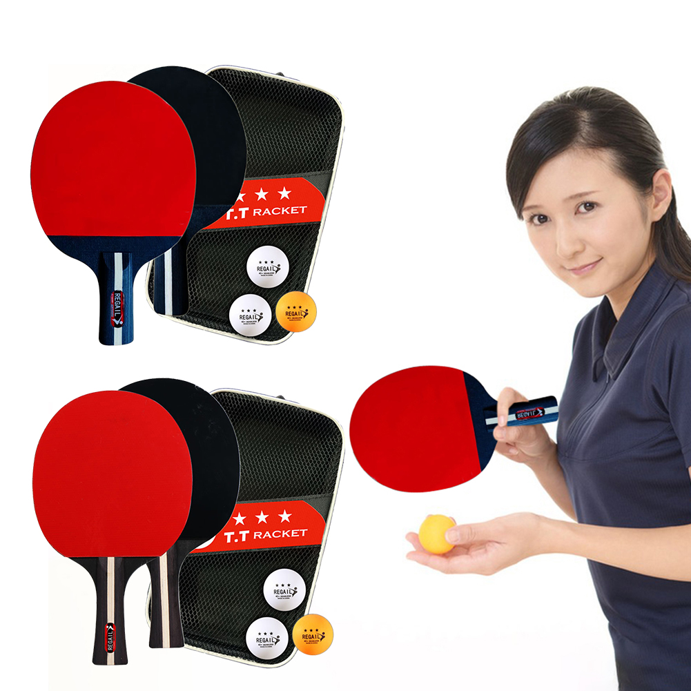 Table Tennis Is Played With A - ชุดไม้ตีปิงปองสำหรับลายกีฬาปิงปอง2ลูกและไม้ตีปิงปอง3ลูกชุดผู้เล่น2คนพร้อมถุงสำหรับเล่นทัวร์นาเมนต์