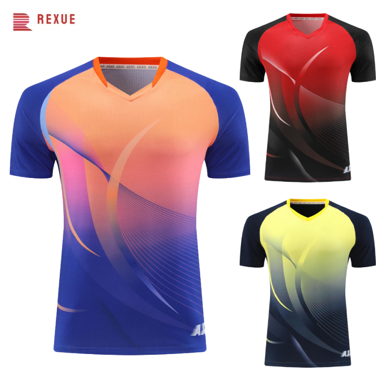 Table Tennis Uniform - ชุดแบตมินตันสำหรับผู้ชายและผู้หญิงชุดลายกีฬาปิงปองชุดลายกีฬาปิงปองเสื้อกีฬาแขนลำลองขาสั้นใส่ได้ทั้งชายและหญิง2024ชุดเสื้อเจอร์ซีย์ฤดูร้อน