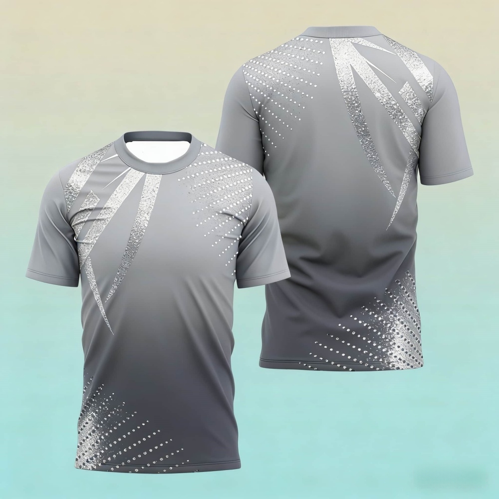 Table Tennis Shorts - เสื้อยืดเทรนนิ่งปิงปองสำหรับผู้ชายแฟชั่นฤดูร้อน เสื้อยืดเทนนิสกลางแจ้ง คอโอ แขนสั้น สไตล์ลำลอง ทรงหลวม