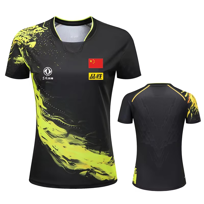 Table Tennis Shorts - จีน Dragon ตารางเทนนิสพิมพ์เสื้อยืดสําหรับผู้ชายผู้หญิงเสื้อผ้าแฟชั่นกีฬาแบดมินตันเสื้อยืดปิงปอง Jersey ฟิตเนสเสื้อ