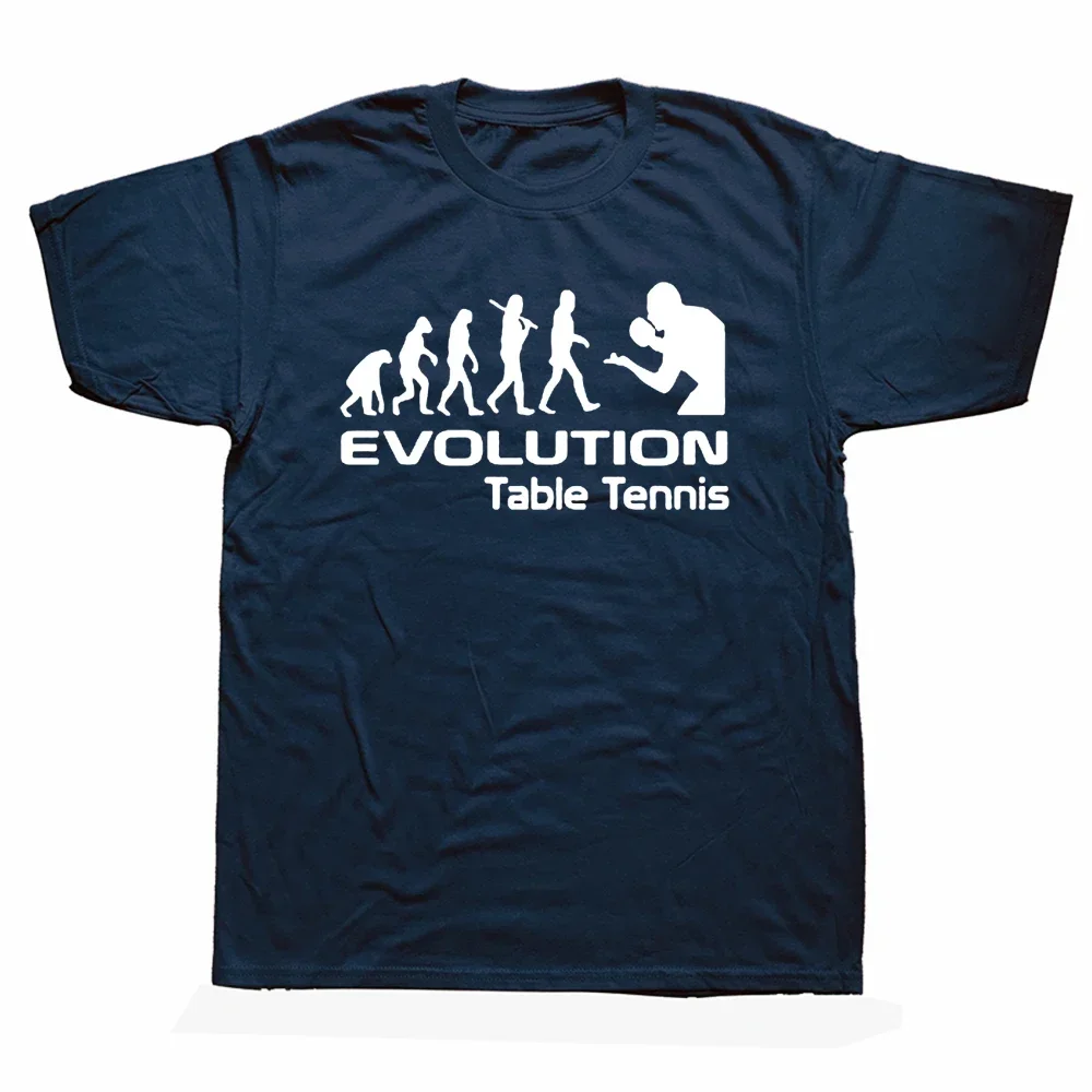 Table Tennis Graphics - เสื้อยืดแขนสั้นลายกราฟิกสไตล์ฮาราจูกุ ฮิปฮอป สปอร์ต เสื้อผ้าผู้ชาย ลายตลกๆ วิวัฒนาการของกีฬาเทเบิลเทนนิส