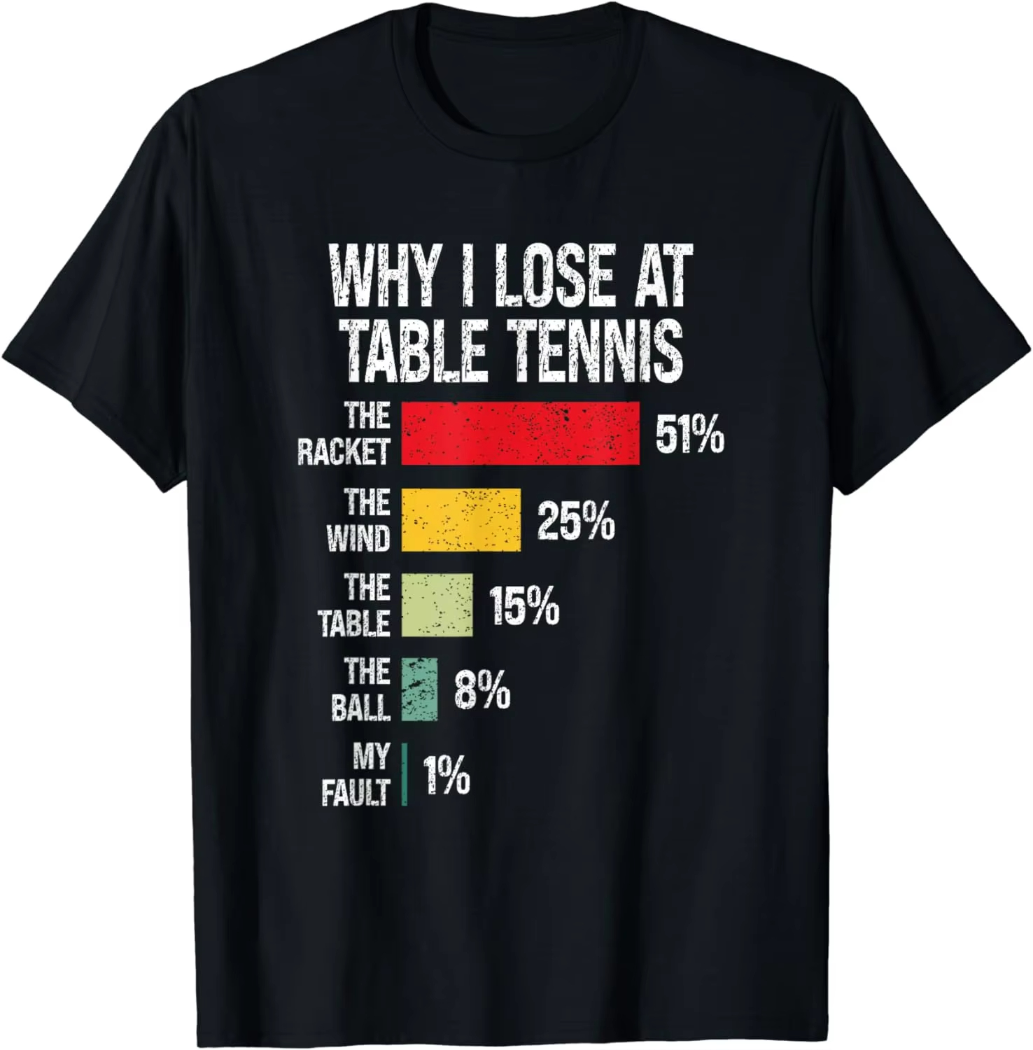 Table Tennis Graphics - ทำไมฉันถึงแพ้ในกีฬาเทเบิลเทนนิส เสื้อยืดลายกราฟิกตลก เสื้อยืดสไตล์เรโทรสำหรับทุกเพศ เสื้อผ้าลำลองสำหรับฤดูร้อน เสื้อสำหรับนักกีฬาเทเบิลเทนนิส