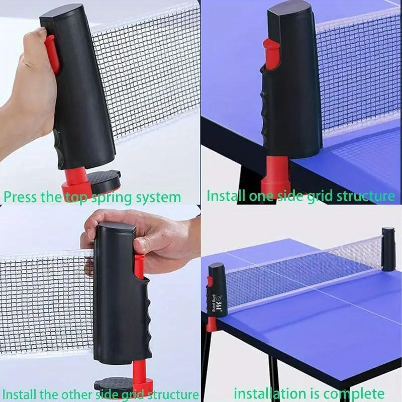 Table Tennis Post - อุปกรณ์เสริมสำหรับกีฬาปิงปอง ตาข่ายปิงปองแบบพับเก็บได้ ใช้ได้ทุกที่ รุ่นฮิตปี 2025 พร้อมเสาสำรอง