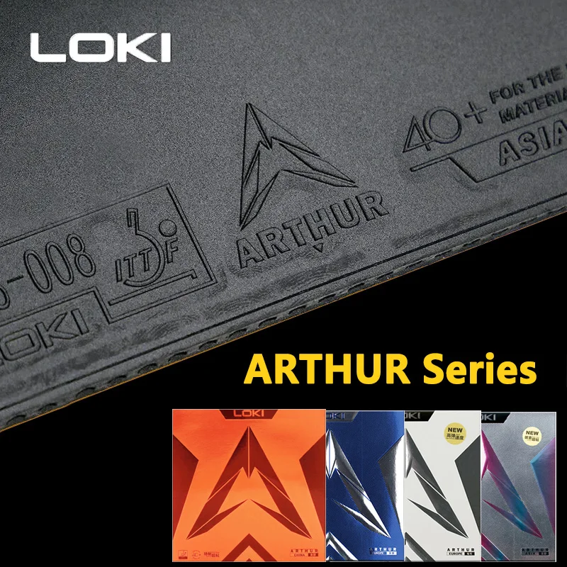 Table Tennis Movie - Loki Arthur ยางลายกีฬาปิงปองแบบยุโรป/เอเชียของแท้ยางปิงปองเหนียวพร้อมฟองน้ำเค้กแบบแข็ง