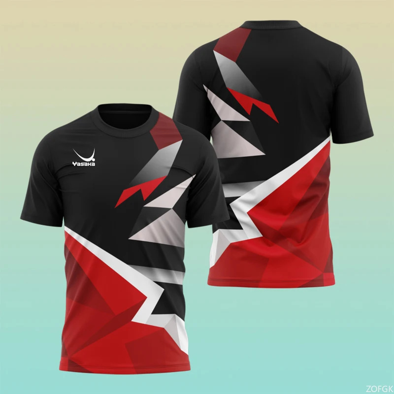 Table Tennis Training China - เสื้อยืดเทรนนิ่งปิงปองฤดูร้อนสำหรับผู้ชายทันสมัย ​​เสื้อยืดลำลองสำหรับเล่นเทนนิสกลางแจ้ง คอโอ แขนสั้น สำหรับเล่นปิงปอง