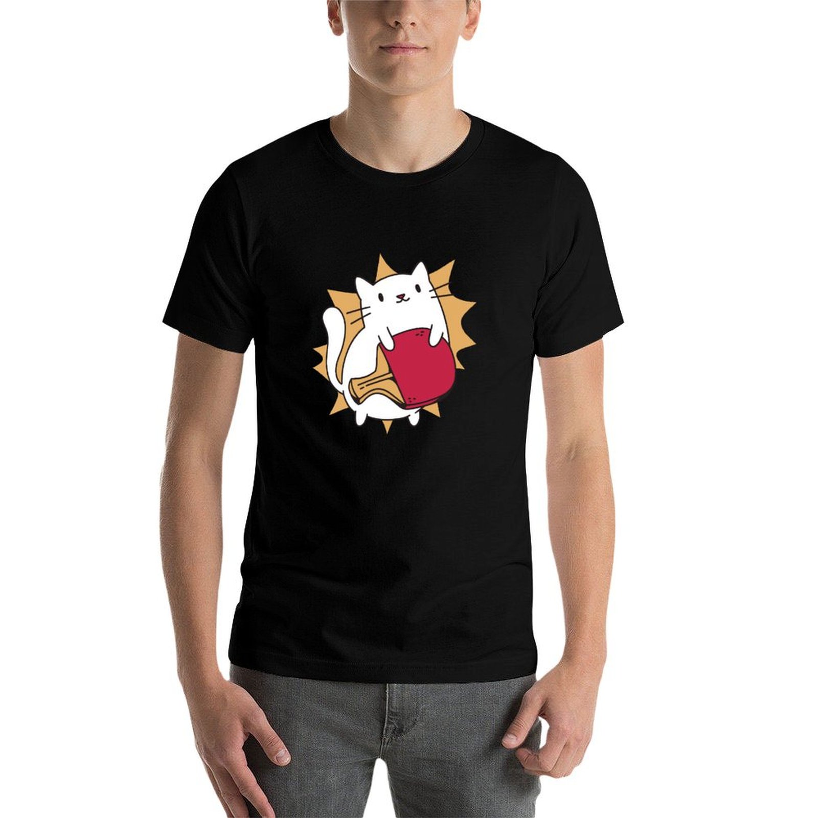 เสื้อยืดลายแมวเล่นปิงปอง เสื้อ - Table Tennis Is Played With A บทวิจารณ์และราคา