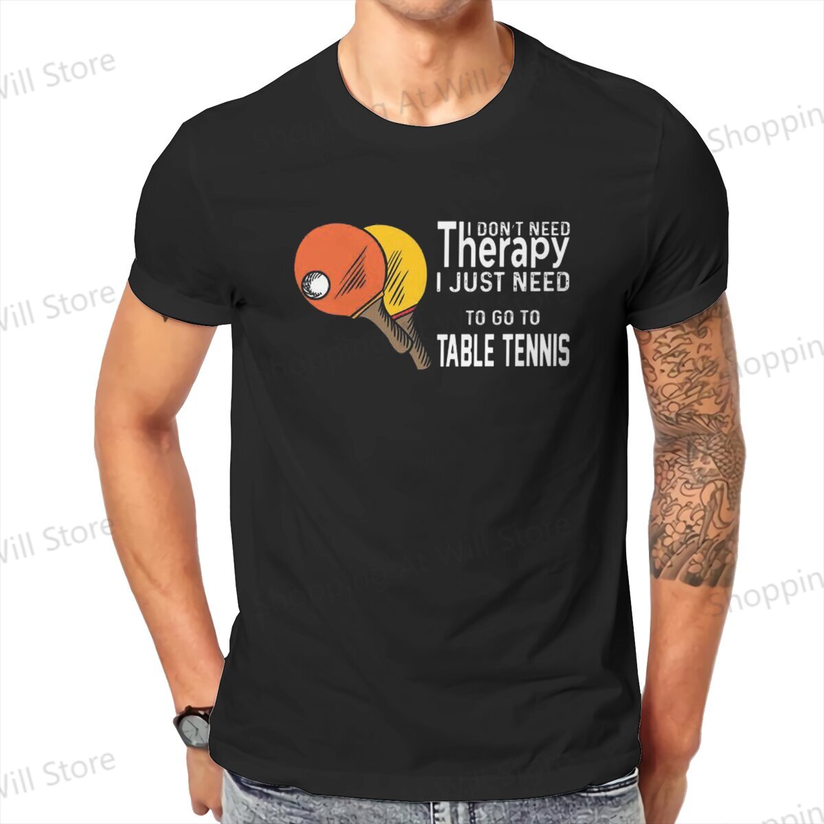 เสื้อลายกีฬาปิงปองผ้าฝ้ายบำบัด - Table Tennis Shorts บทวิจารณ์และราคา