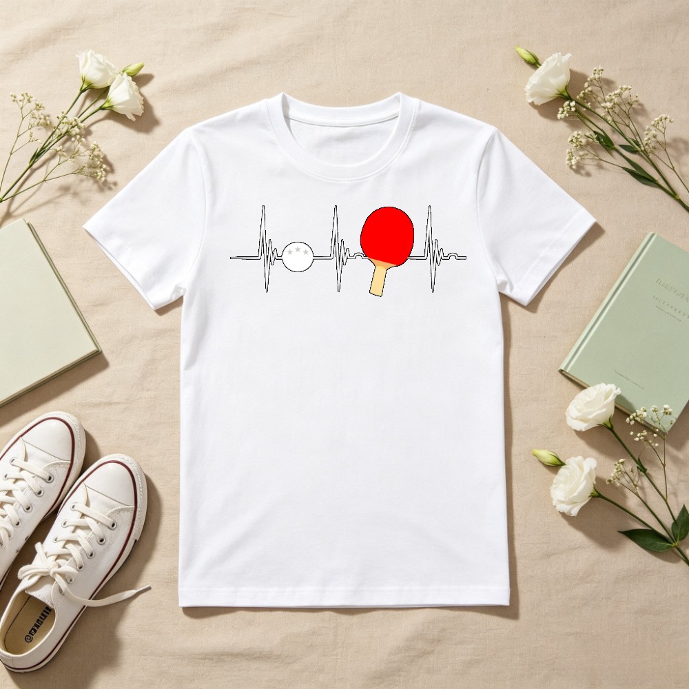 เสื้อยืดลายกราฟิคไม้ปิงปองและห - Table Tennis Graphics บทวิจารณ์และราคา