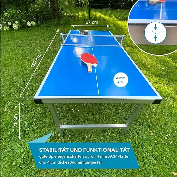 โต๊ะปิงปองเด็กแบบพับได้ ใช้ได้ - Table Tennis Indoor Or Outdoor บทวิจารณ์และราคา